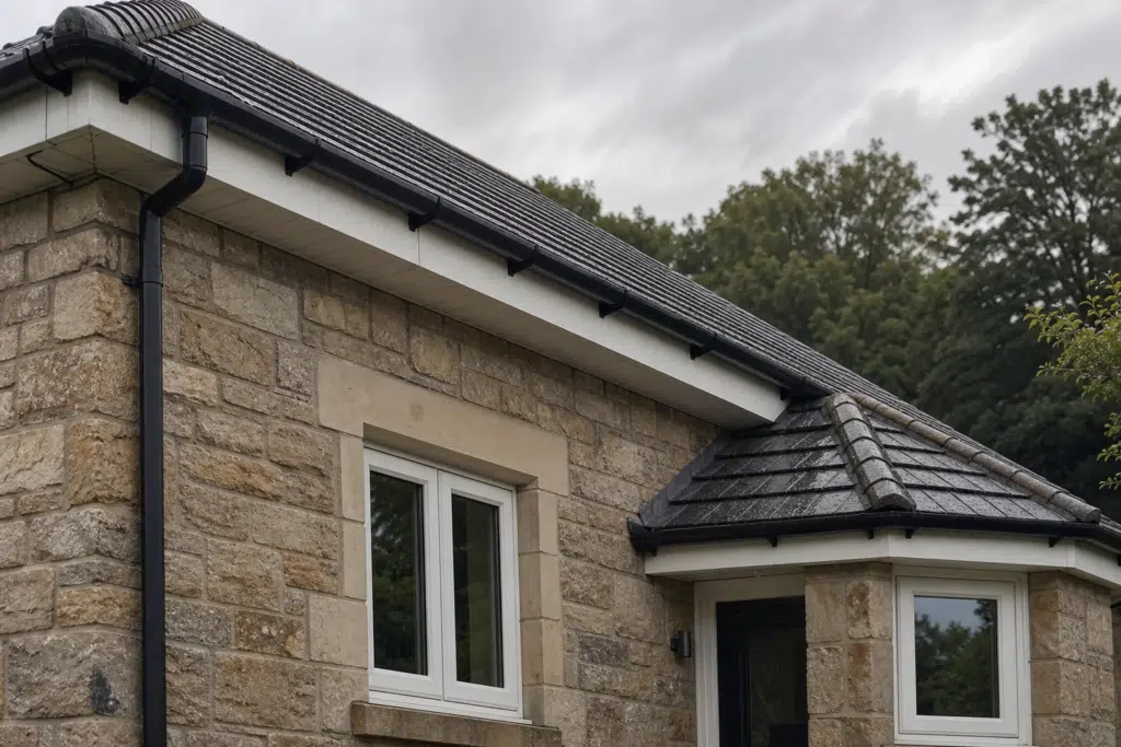 uPVC guttering and roofline on a Scottish home in Cupar